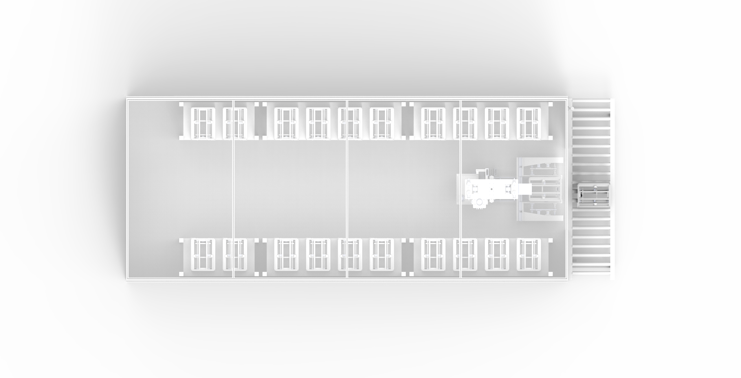 SMD BOX XLM 俯瞰レイアウト図 PCBマガジン保管システム - Neotel Technology